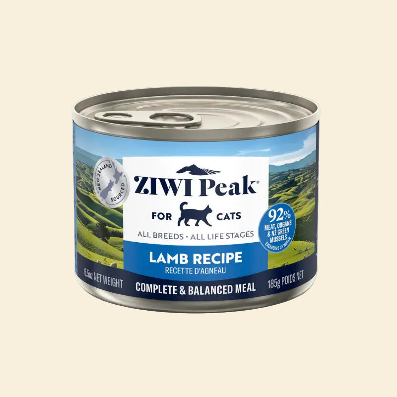ZIWI Peak Canned Cat Food, Lamb Recipe, 185g front view