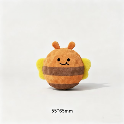 "Bouncy Buddies" TPR Squeaky Ball Toy | Washable Plush Fetch Toy