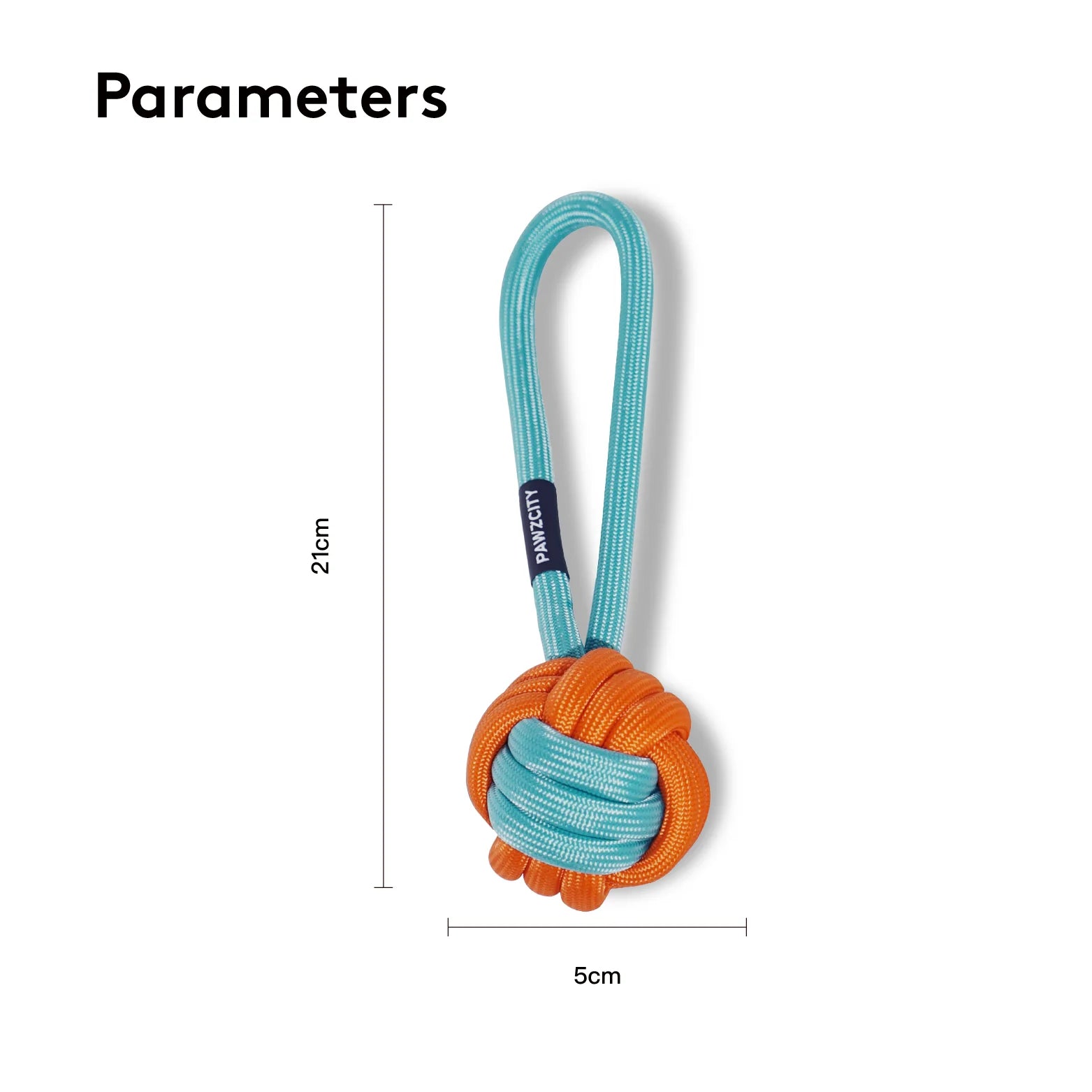 PAWZCITY Interactive Rope Ball With Loop | Interactive Fetch &amp; Tug Toy for Dogs