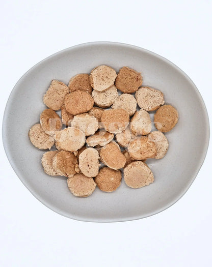 Top-down view of a ceramic bowl filled with Bugsy&
