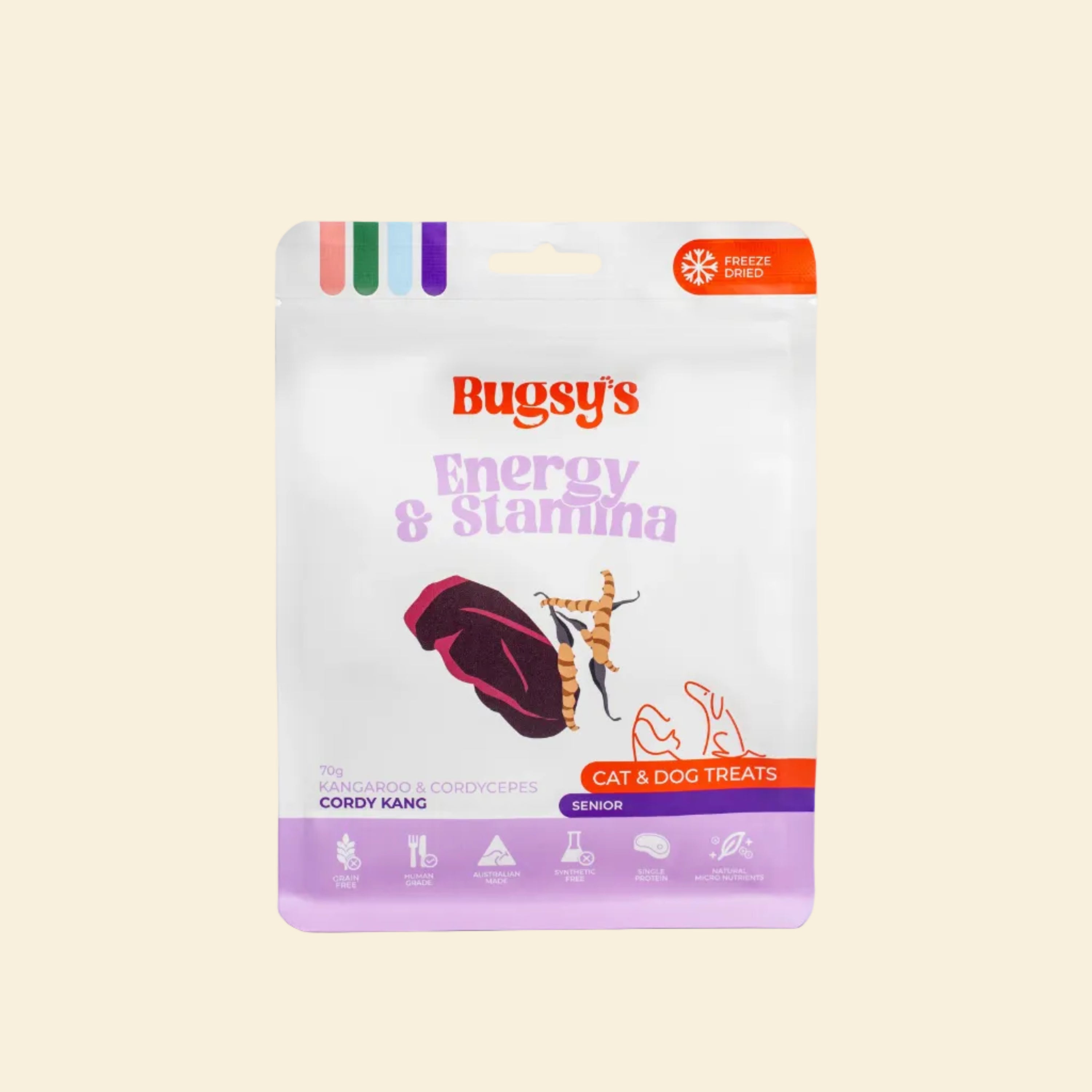 Front packaging of Bugsy&