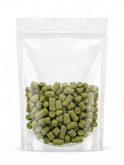 A clear, resealable pouch filled with bite-sized, green freeze-dried cat grass chunks, showcasing the convenient and mess-free hairball control treats for cats.