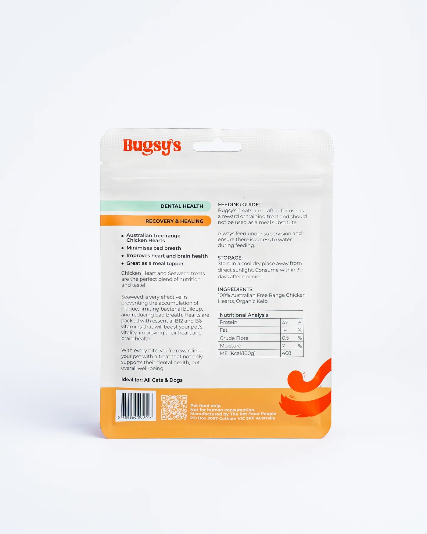 Back label of Bugsy&