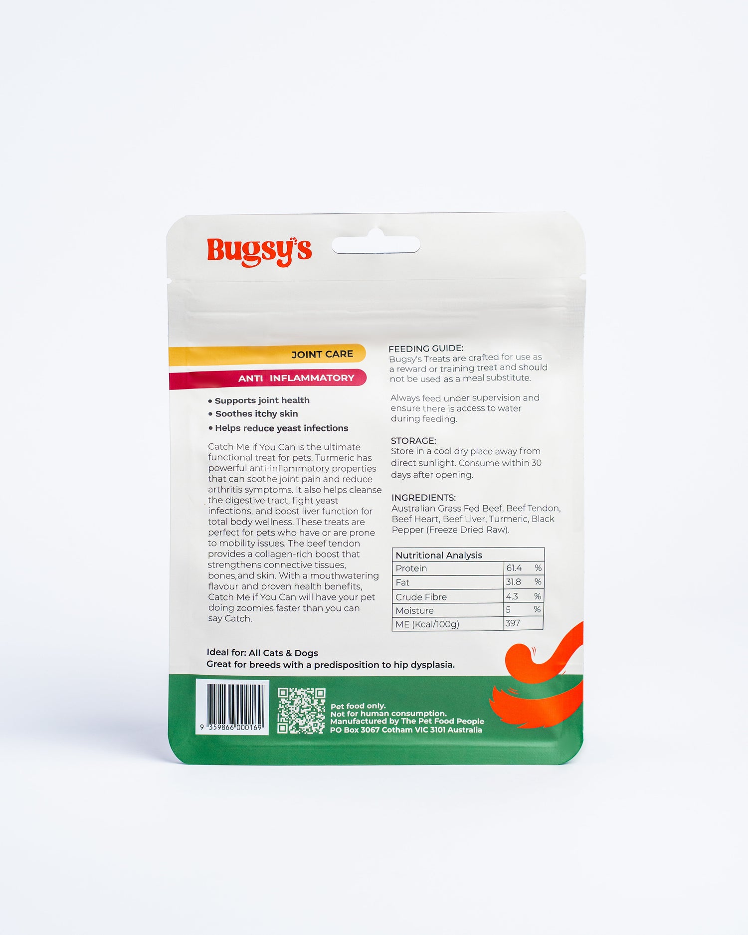 Back label of Bugsy&