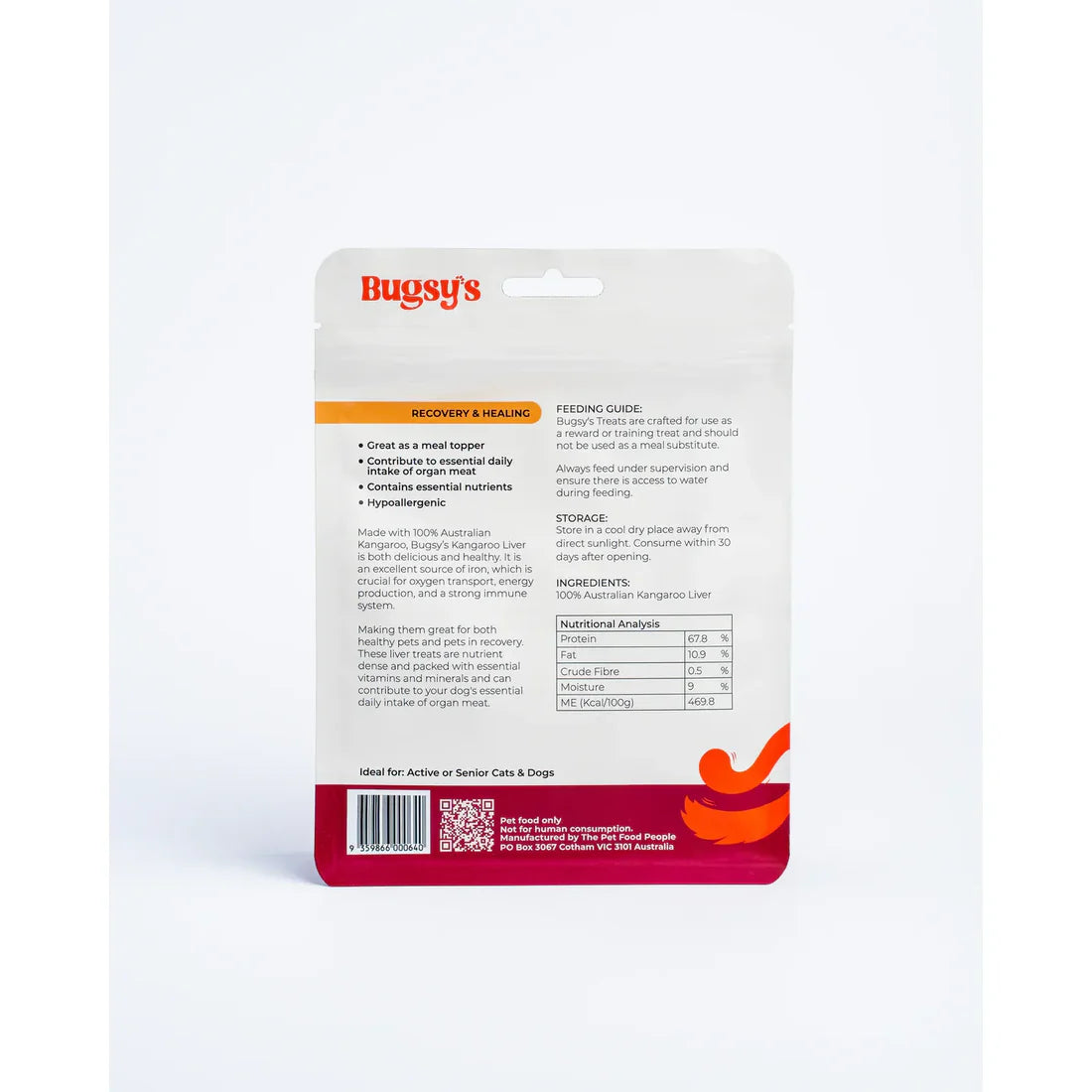 Back label of Bugsy&