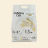 Kungfu Cat Premium Natural Tofu Cat Litter 17.5L bag, featuring 1.5mm ultra-thin flushable pellets.