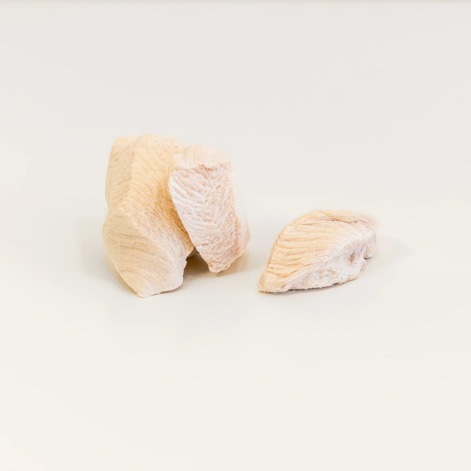 LéJoyee premium freeze-dried chicken breast pet treats, showcasing natural meat fibers and high-protein quality on a clean white background. A healthy, grain-free, and single-ingredient snack for cats and dogs.
