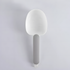 Top view of the minimalist White and Grey food scoop. Features a sturdy handle that doubles as a strong bag clip to lock in freshness