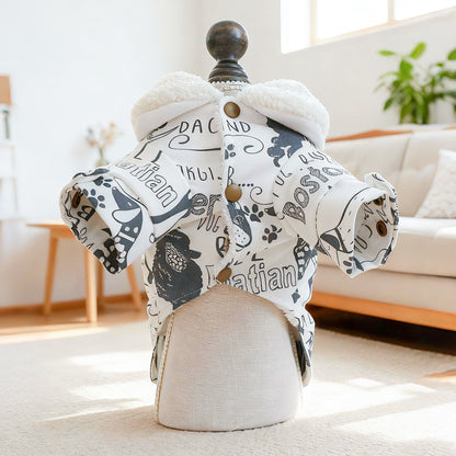 Front view of the open parka on a mannequin showing the thick Sherpa lining. The adjustable cuffs ensure sleeves don&