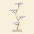 MICHU Fairy Cat Tower Deluxe 175cm in Cloud with four white flower perches and sisal scratching posts
