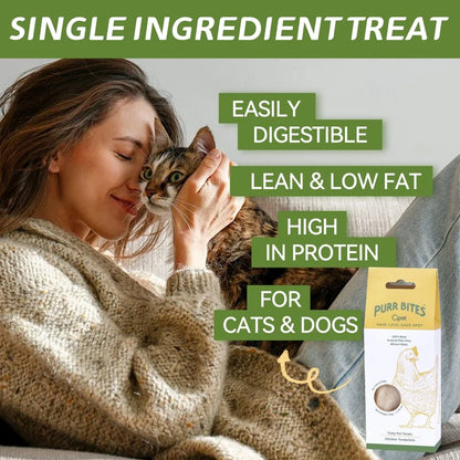 OPET Purr Bites single-ingredient chicken tenderloin treats for cats and dogs