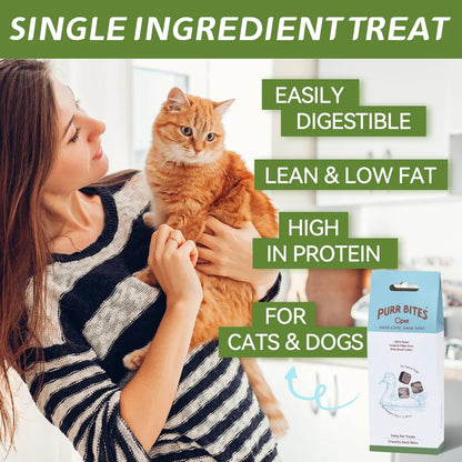OPET Purr Bites single-ingredient freeze-dried duck cube treats for cats and dogs
