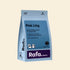 Front packaging of the RAFA freeze-dried Pink Ling pet treats in a serene light blue pouch, featuring "Human Grade", "100% yummo NZ pink ling", and "No fridge, no fuss, no worries".