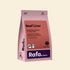 Front view of Rafa Treats freeze-dried beef liver for pets, 90g pink pouch showing product name and human-grade label.