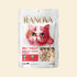 Front pack of RANOVA Freeze-Dried Tuna Cat Treats with visible bite-sized tuna cubes in a single-protein 50g bag