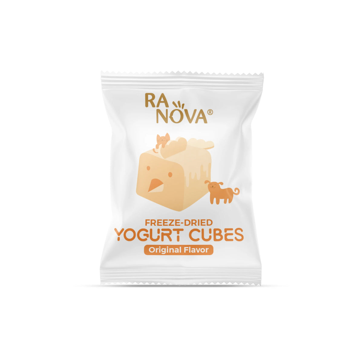 Individual RANOVA Original Flavour Freeze-Dried Yogurt Cubes sachet for dogs and cats
