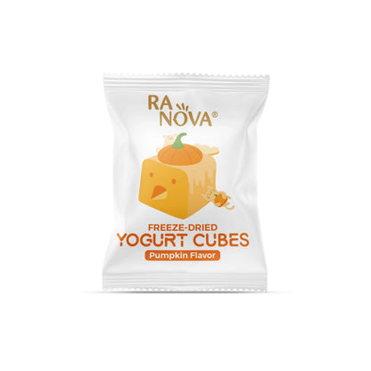 Individual RANOVA Pumpkin Flavour Freeze-Dried Yogurt Cubes sachet for dogs and cats