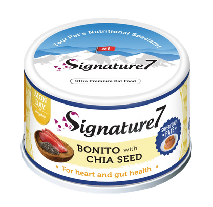 Signature7 Monday Bonito with Chia Seed Superfoods Pâté wet cat food 80g