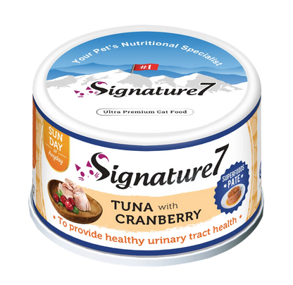 Signature7 Sunday Tuna with Cranberry Superfoods Pâté wet cat food 80g