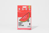 Package of Tofu Cat Litter with watermelon design on a white background
