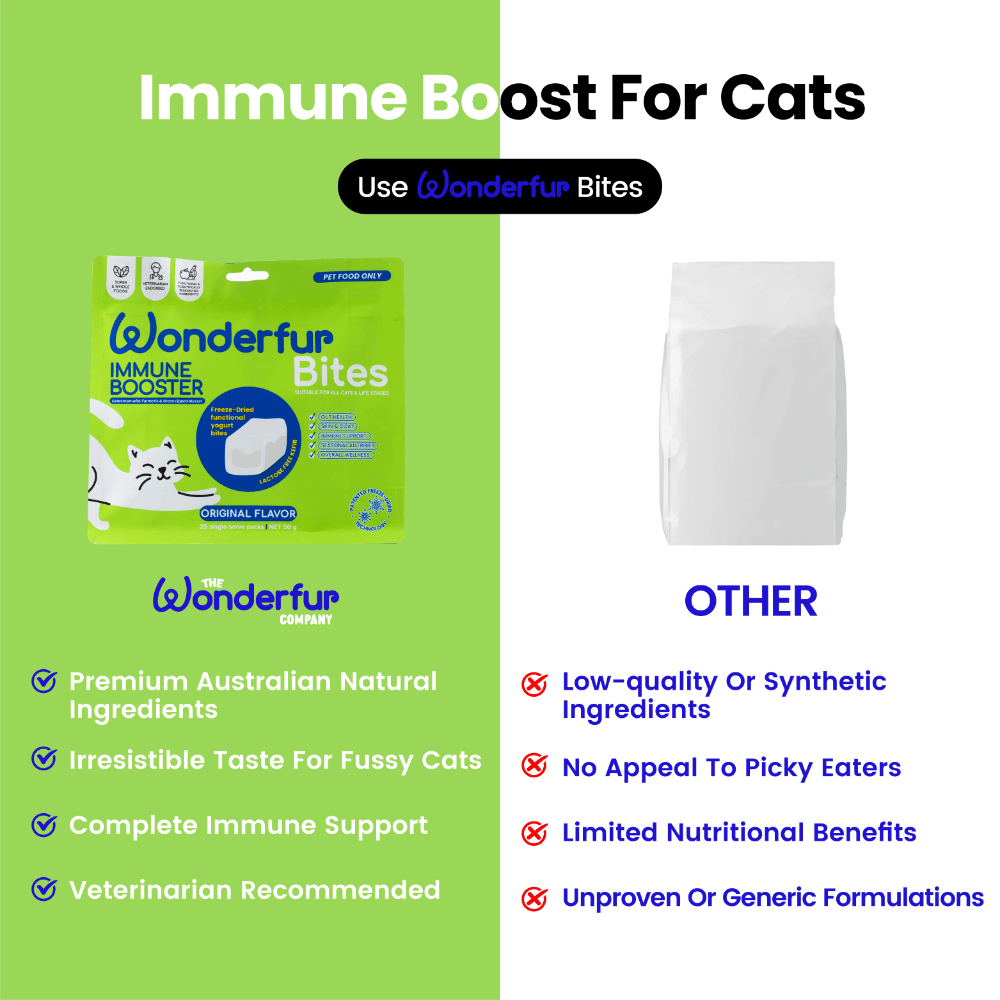 Wonderfur Bites Immune Booster compared with other cat supplements