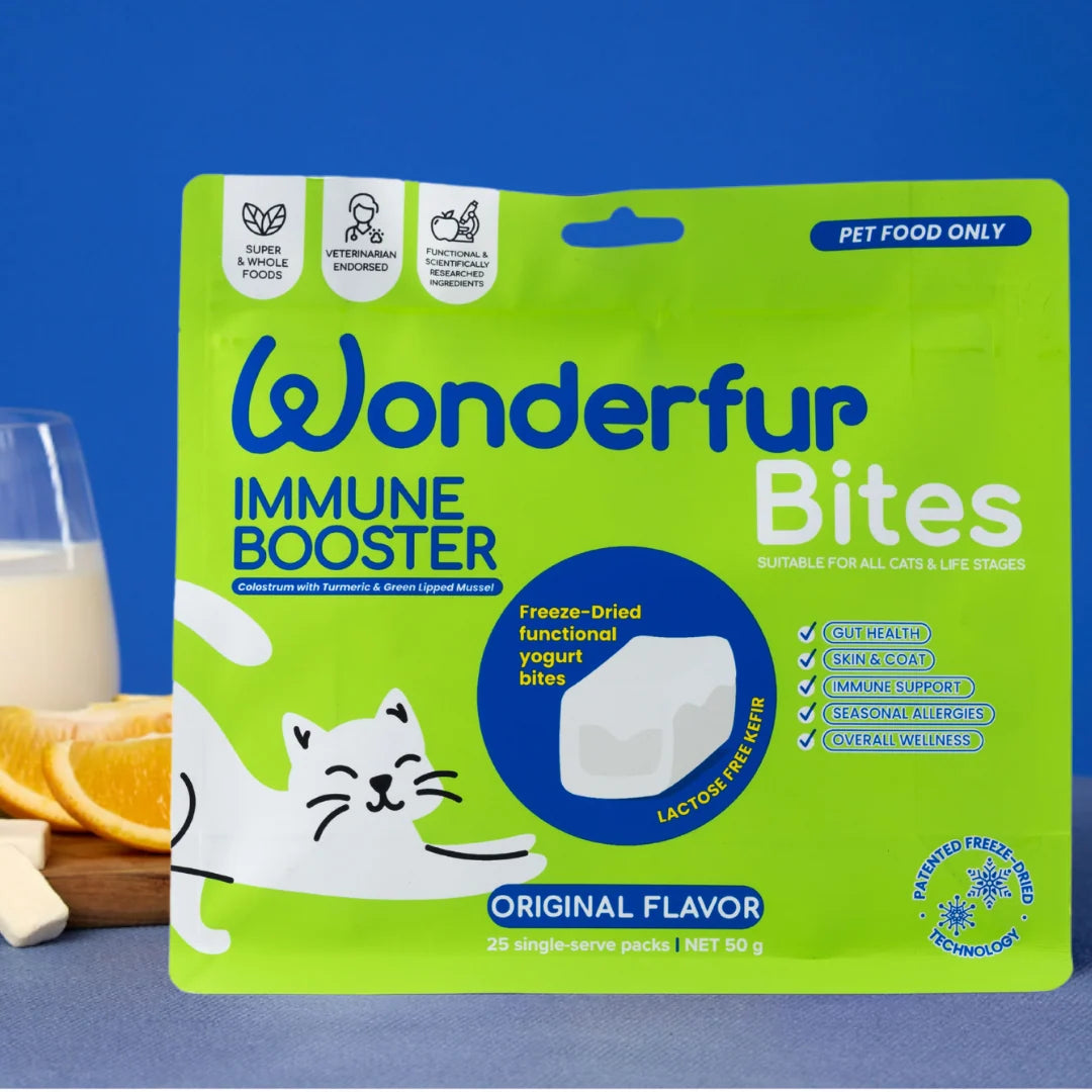 Wonderfur Bites Immune Booster 50g freeze-dried yogurt chews for cats
