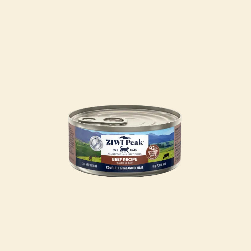 ZIWI Peak Canned Cat Food, Beef Recipe, 85g front view