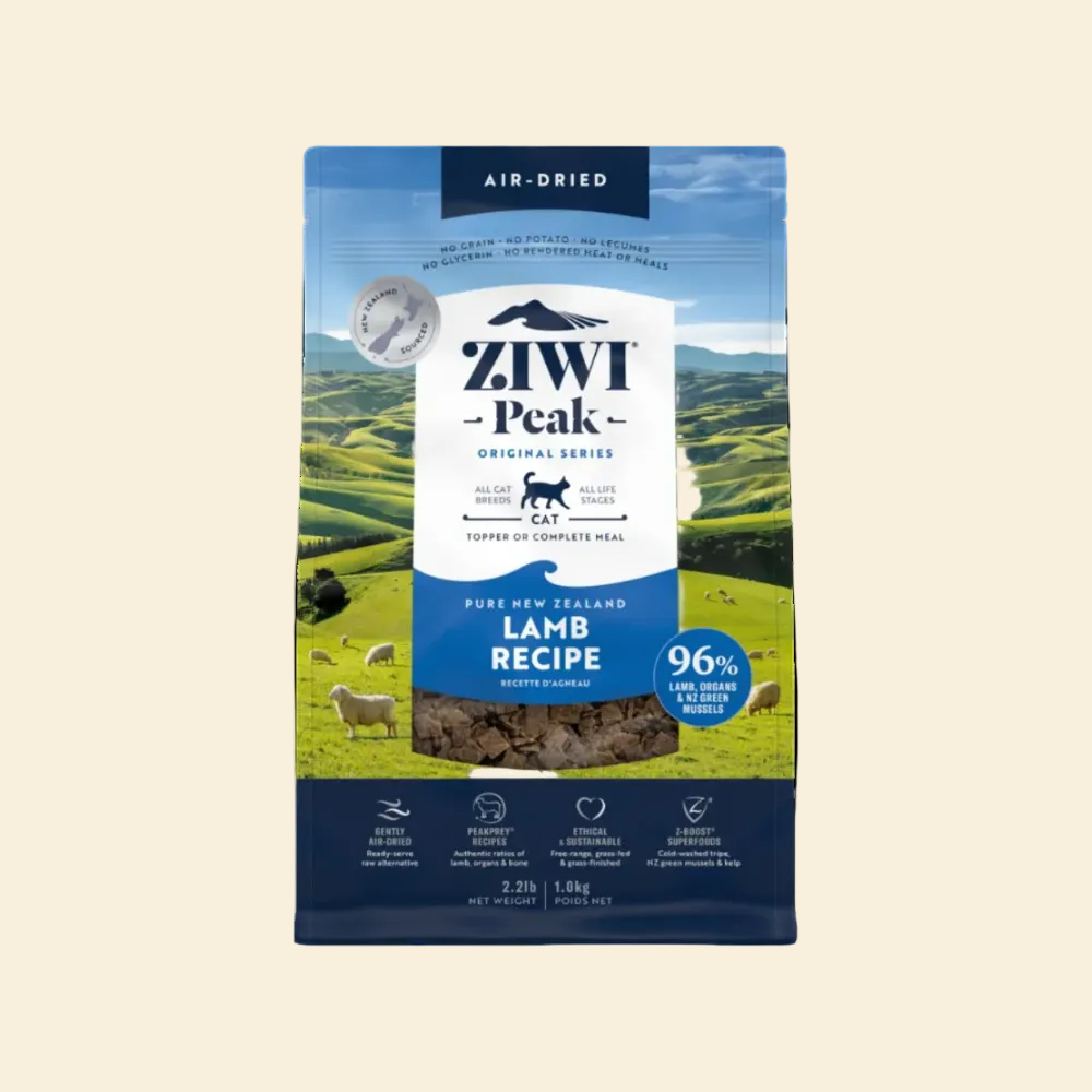 ZIWI Peak Lamb complete air-dried cat food 1kg bag