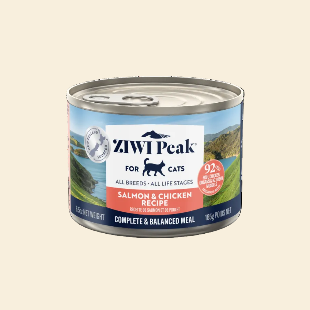 ZIWI Peak Salmon and Chicken complete wet cat food 185g can